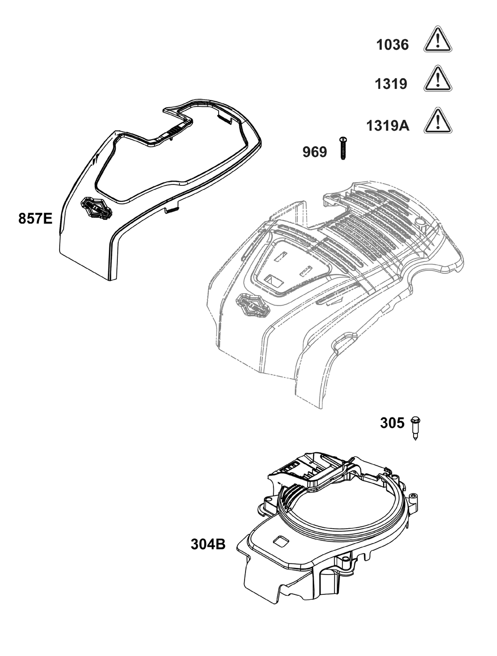 Blower Housing Group Diagram and Parts List for 104M0B-0265-F1 100000 - 19Z999 Briggs and Stratton Engine